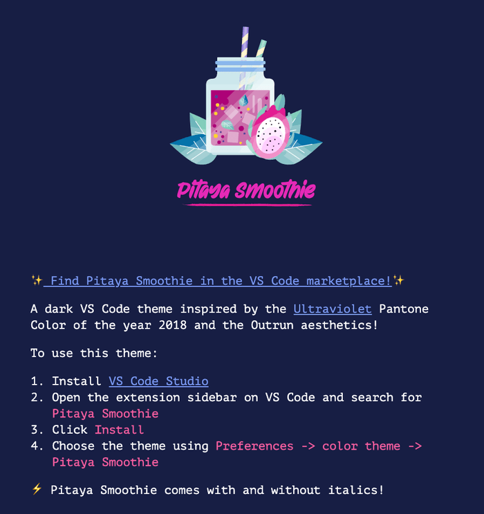 Pitaya Smoothie Theme